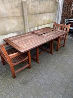 Gratis teak tuintafel., Ophalen, Gebruikt, Eettafel, Hardhout