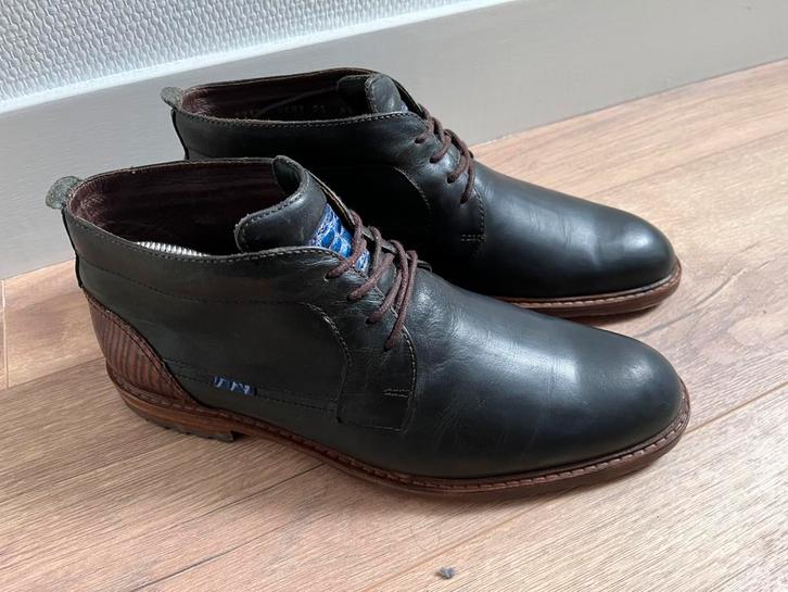 Floris van Bommel herenschoenen maat 8.5 / 42.5 H, Kleding | Heren, Schoenen, Zo goed als nieuw, Veterschoenen, Zwart, Ophalen of Verzenden