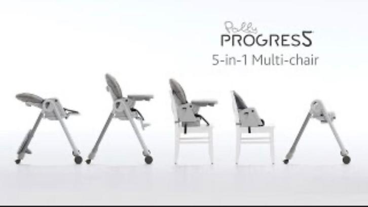 Chicco Kinderstoel evolutief Polly Progres5 - Anthracite, Enfants & Bébés, Chaises pour enfants, Utilisé, Chaise évolutive, Enlèvement