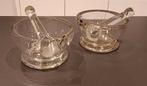 Twee glazen mortiers/vijzels 14,5 en 15cm doorsnede, Huis en Inrichting, Keuken | Bestek, Ophalen of Verzenden
