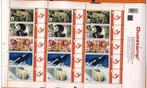2008- 15 duostamp -PANTER-PANDA-VLINDER- ORGEL-BEER- WWF, Postzegels en Munten, Ophalen of Verzenden, Dier of Natuur, Postfris