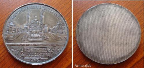 Tinnen gedenkmedaille Expo Parijs Palais de Trocadero 1878, Postzegels en Munten, Penningen en Medailles, Overige materialen, Verzenden