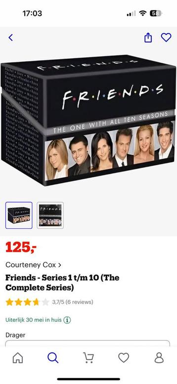 Friends complete dvd box 10 seizoenen, Cd's en Dvd's, Dvd's | Tv en Series, Ophalen of Verzenden, Zo goed als nieuw