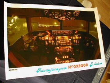 Affiche panoramique Sabena Air Cockpit McDonnell DC-10-30 de