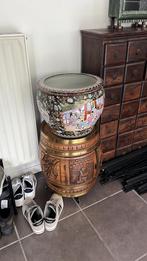 Japanse aquariumvaas met 3 koi., Antiek en Kunst, Ophalen