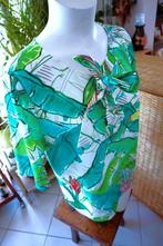 natuurlijk groen creatief opfleurende blouse, Taille 42/44 (L), Enlèvement ou Envoi, Comme neuf, Vert