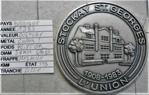 Token the union Stockay St Georges 50mm 75 jaar samenwerking, Postzegels en Munten, Penningen en Medailles, Overige materialen