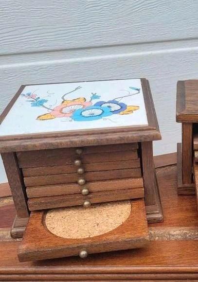 Houten Onderzetters / onderleggers, Huis en Inrichting, Woonaccessoires | Onderzetters, Zo goed als nieuw, Ophalen of Verzenden