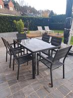 Tuinset met 6 stoelen, Tuin en Terras, Ophalen, Overige materialen, Gebruikt, 6 zitplaatsen