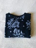 Zwarte trui met witte bloemen (zo goed als nieuw), Enlèvement ou Envoi, Comme neuf, Taille 36 (S)