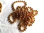4 colliers de perles dorées pour le sapin de Noël, Enlèvement ou Envoi, Neuf