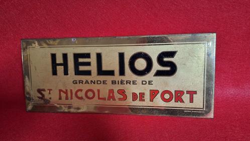 Koper reclame bord Helios Bier St. Nicolas de Port, Verzamelen, Merken en Reclamevoorwerpen, Gebruikt, Reclamebord, Ophalen of Verzenden