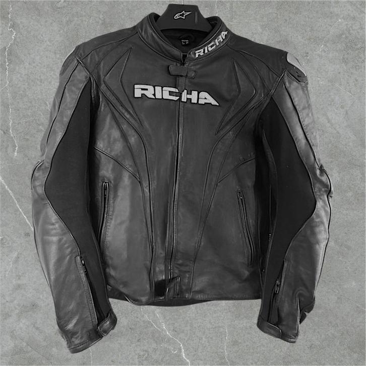 Veste cuir Moto Richa Eur50, Motoren, Kleding | Motorkleding, Jas | leer, Heren, Tweedehands, Ophalen of Verzenden