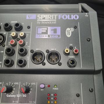 Mengpaneel Soundcraft Spirit Folio F1 16/2 beschikbaar voor biedingen