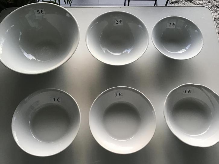 6 witte schalen en veel meer andere, Huis en Inrichting, Keuken | Servies, Zo goed als nieuw, Ophalen of Verzenden