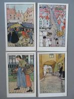 mooie postkaarten set 8 Jules Fonteyne Illustrator Brugge, Enlèvement ou Envoi, Avant 1920, Non affranchie, Flandre Occidentale