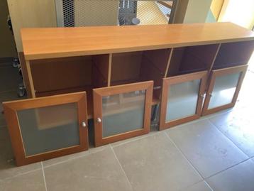 buffet bas avec portes vitrées, 25 à 50 cm, Avec porte(s), Moins de 100 cm, 150 à 200 cm
