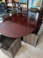 Erg mooie en zgan mahoniehouten eertafel met 6 stoelen, Antiek en Kunst, Ophalen of Verzenden