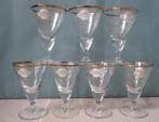7 vintage Martini-glazen, Ophalen of Verzenden, Gebruikt, Borrel- of Shotglas