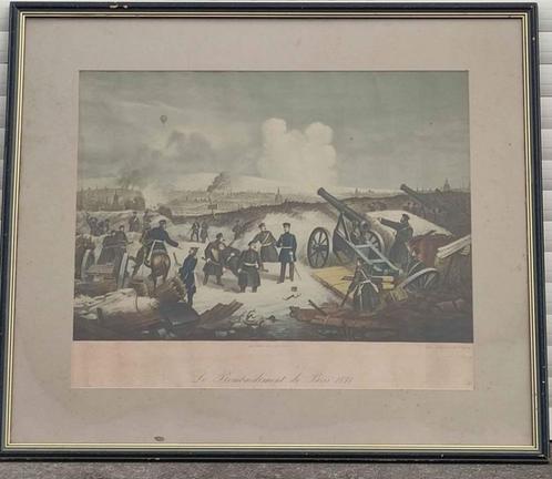 Lithographie le bombardement de paris 1871, Antiquités & Art, Art | Lithographies & Sérigraphies, Enlèvement ou Envoi