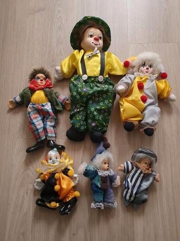 Collectie clowns. 6 stuks.