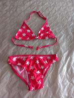 Donkerroze bikini met sterren 134/140, heel goede staat, Ophalen of Verzenden, Zo goed als nieuw, Meisje, Sport- of Zwemkleding