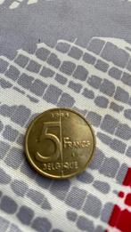 5 francs belgique 1994, Ophalen of Verzenden