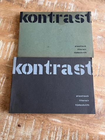 2 x Kontrast : plastisch literair tijdschrift 1961 beschikbaar voor biedingen