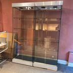Vitrine en verre 2 pieces, Avec porte(s), Comme neuf, Verre, 50 à 100 cm