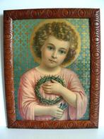 Grand cadre avec l'Enfant Jésus et une couronne d'épines, Antiquités & Art, Antiquités | Objets religieux, Enlèvement ou Envoi