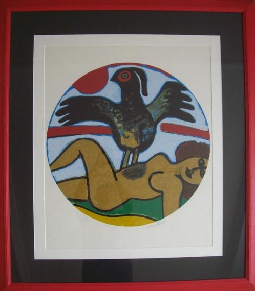 "L' oiseau present" - Guillaume Corneille, Antiek en Kunst, Kunst | Litho's en Zeefdrukken, Ophalen