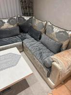 Moderne Zetel (U-vorm) met mooie tafel en gordijnen, Huis en Inrichting, Ophalen, Hoekbank, 300 cm of meer, 75 tot 100 cm