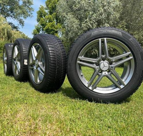 Set winterbanden met velgen van mercedes voor klasse e,c,a, Auto-onderdelen, Banden en Velgen, Banden en Velgen, Winterbanden