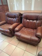 Leren fauteuils 70's, Huis en Inrichting, Ophalen, Leer