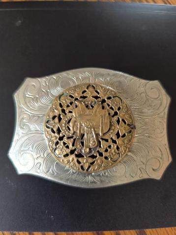 Rockmount Denver USA vintage riemgesp — nikkelzilver beschikbaar voor biedingen