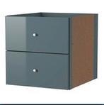 4 blocs tiroirs pour kallax IKEA ( gris brillant), Zo goed als nieuw