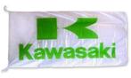 Vlag Kawasaki - Wit/groen - 90 x 150cm, Motoren, Accessoires | Overige, Nieuw