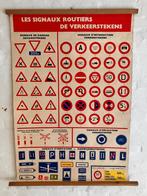 Affiche scolaire des années 50, panneaux de signalisation, Antiquités & Art, Enlèvement, Autres thèmes