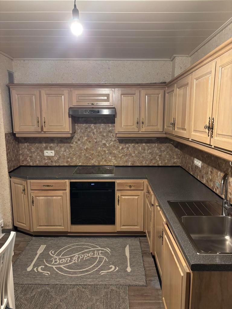 Cuisine en bois, Maison & Meubles, Cuisine | Cuisines complètes, Comme neuf, Cuisine d'angle, Bois, Enlèvement