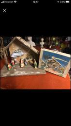 Antieke kerststal met figuren, Huis en Inrichting, Ophalen of Verzenden