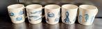 Set van 5 mokken inktvis, haring, zeepaardje en krab, Ophalen of Verzenden
