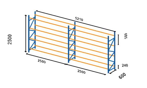 Rekken NEW Heavy Duty type STOW: Poederlak, Muduleerbaar, Zakelijke goederen, Stock en Retail | Partijen goederen, Huis en Inrichting