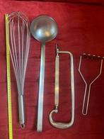 7 Ustensils de cuisine de haute qualité en acier inoxydable, Ophalen, Gebruikt