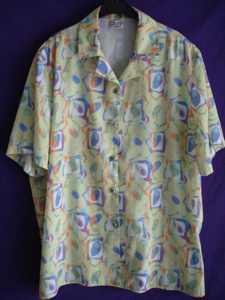 Aparte zomerblouse met korte mouwen licht groen met abstract, Vêtements | Femmes, Blouses & Tuniques, Porté, Taille 38/40 (M)