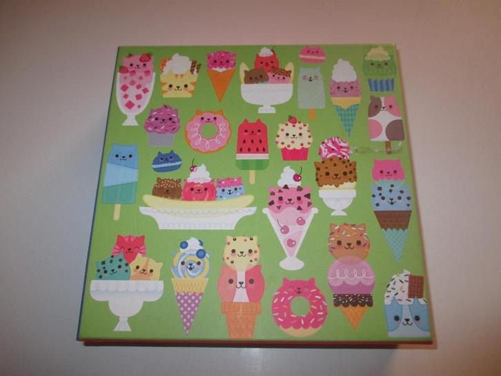 puzzel katten en ijsjes van merk Mudpuppy 500 stuks, Hobby en Vrije tijd, Denksport en Puzzels, Zo goed als nieuw, Legpuzzel, 500 t/m 1500 stukjes