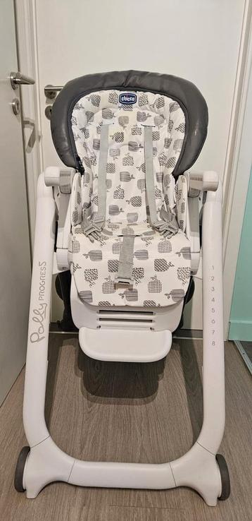 Chicco eetstoel, Kinderen en Baby's, Kinderstoelen, Ophalen, Zo goed als nieuw, Meegroeistoel, Gordel(s)