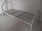 Wit eenpersoons bed, Huis en Inrichting, Slaapkamer | Bedden, 90 cm, Gebruikt, Eenpersoons, Metaal