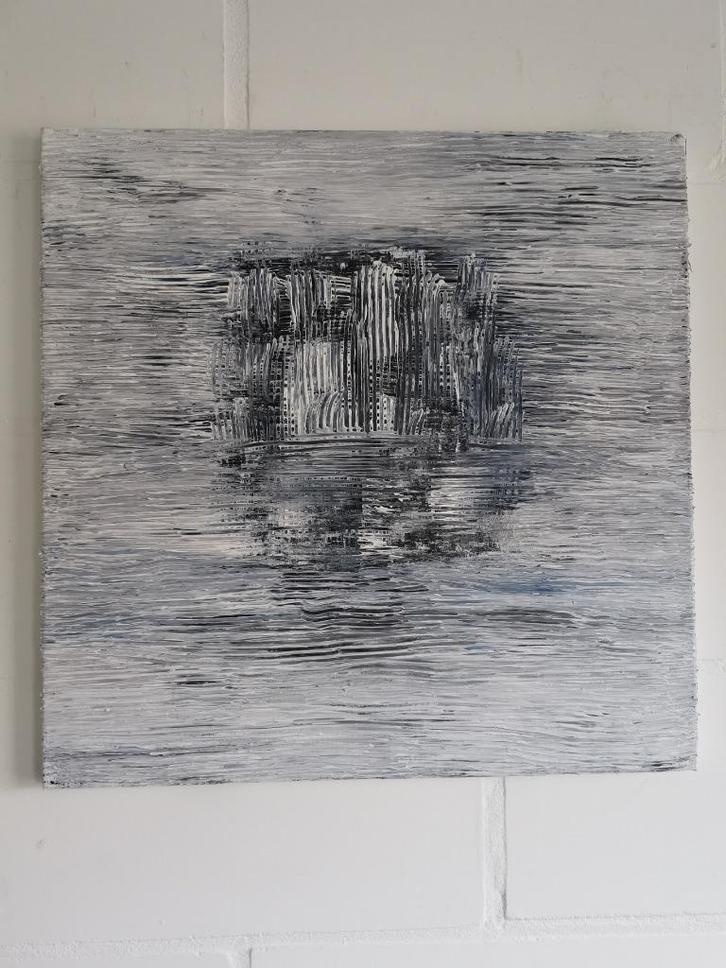 De stad - acryl op doek, Antiek en Kunst, Kunst | Schilderijen | Modern, Ophalen