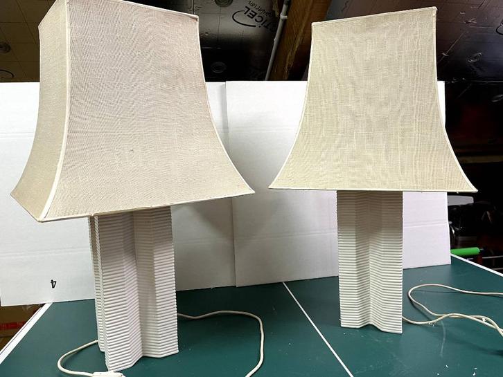 tafel lampen met lampekap, Huis en Inrichting, Lampen | Hanglampen, Gebruikt, 75 cm of meer, Stof, Overige materialen, Ophalen