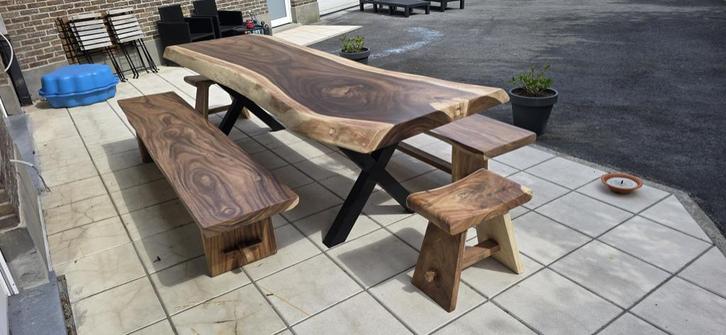 Tables en bois dur, tables de jardin, accroche-regards, tabl, Bricolage & Construction, Bois & Planches, Comme neuf, Enlèvement ou Envoi